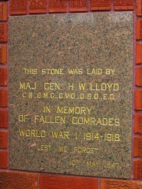 WW1 Plaque: 11-March-2016
