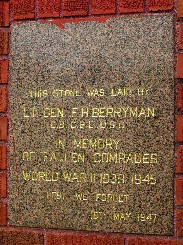 WW2 Plaque: 11-March-2016