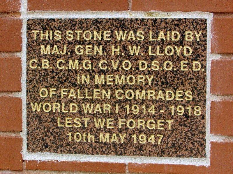 WW1 Plaque:11-March-2016