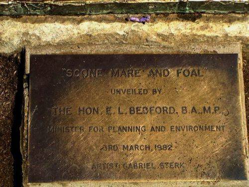 Horse and Foal Statue Inscription
