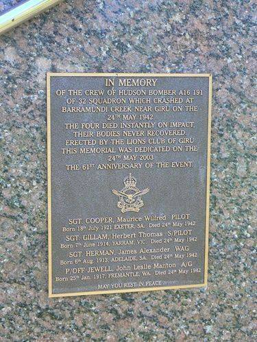 Hudson Bomber Crash Memorial : 25-April-2011 Hudson Bomber Crash Memorial : 25-April-2011