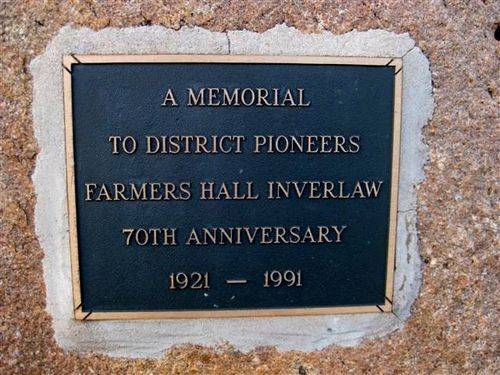 Inverlaw Pioneers Plaque : 09-09-2010