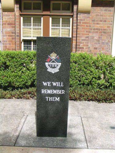 Ipswich ISA War Memorial Front View
