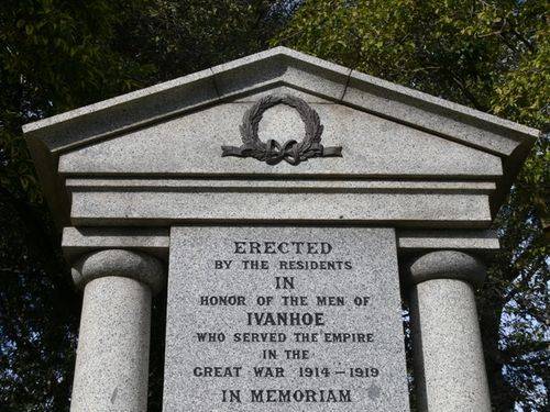 Ivanhoe War Memorial : 26-June-2012