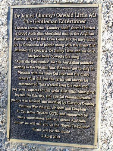 Jimmy Little  Plaque : 2-Aug-2014