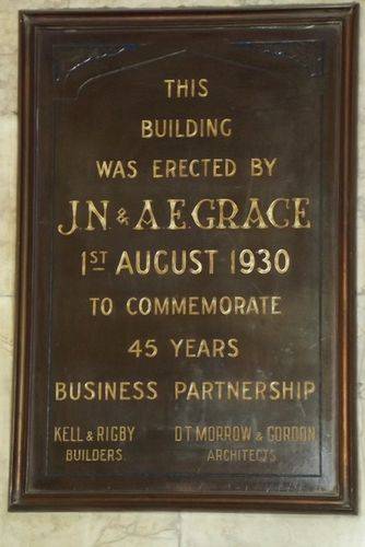 Grace Brothers Plaque : April 2014