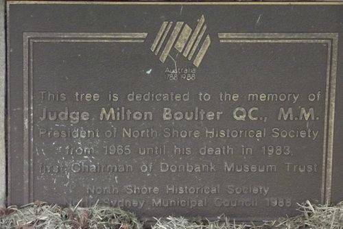 Judge Milton Boulter Plaque : Feb 2014