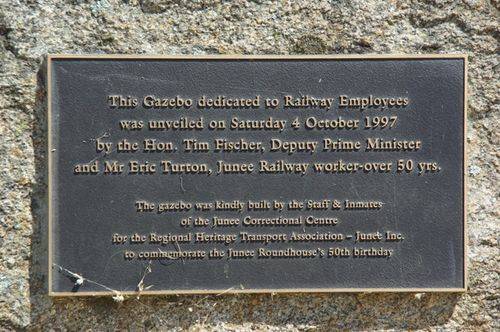 Junee Gazebo Plaque