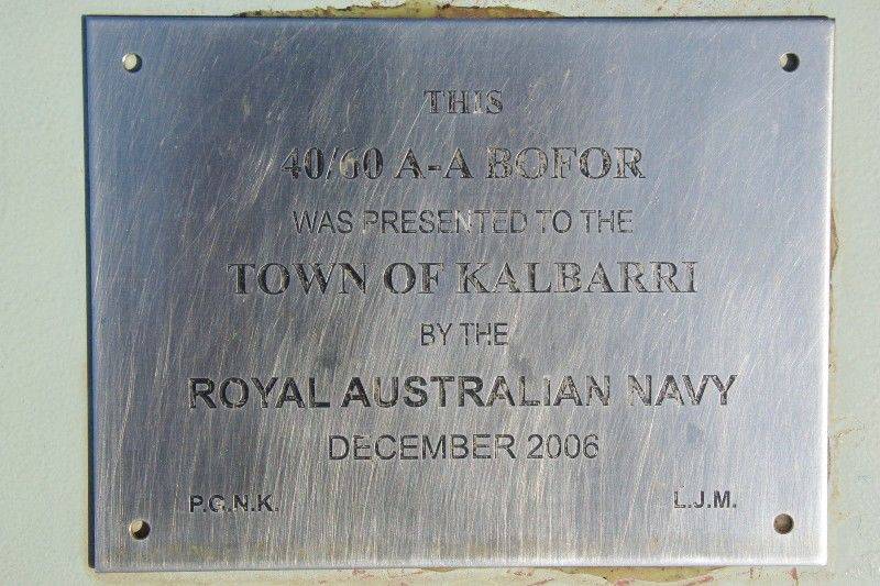 Bofors Gun Plaque : 15-August-2015