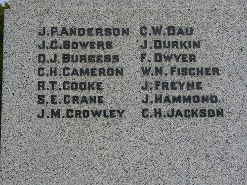 Kilmore War Memorial   Right Side