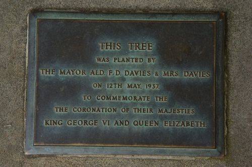 Coronation Tree Plaque : June 2014