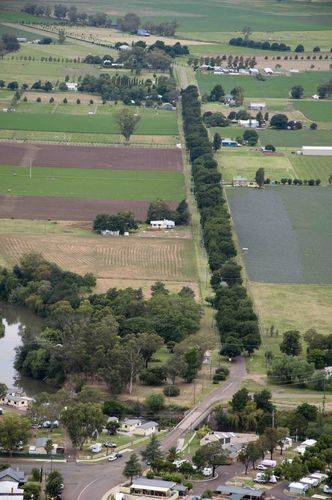 King George V Memorial Avenue from the air