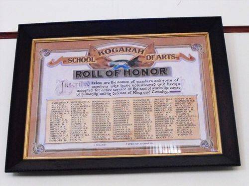 Kogarah School of Arts Honour Roll 2