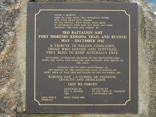 Kokoda Memorial : 18-May-2013