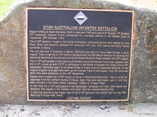 Kokoda Track Memorial Walkway : 09-December-2011 Kokoda Track Memorial Walkway : 09-December-2011