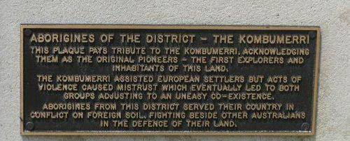 Kombumerri Plaque / March 2013 Kombumerri Plaque / March 2013