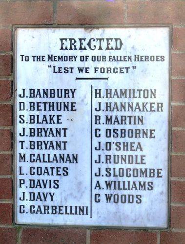 Koo Wee Rup Memorial Wall : 09-June-2012 Koo Wee Rup Memorial Wall : 09-June-2012