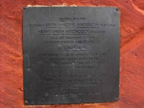 Kookaburra Memorial Plaque