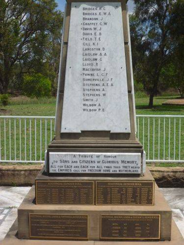 Kootingal War Memorial : 08-December-2012 Kootingal War Memorial : 08-December-2012