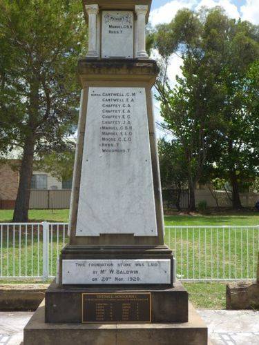 Kootingal War Memorial : 08-December-2012 Kootingal War Memorial : 08-December-2012