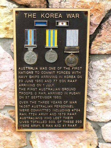 Korea War Memorial Plaque