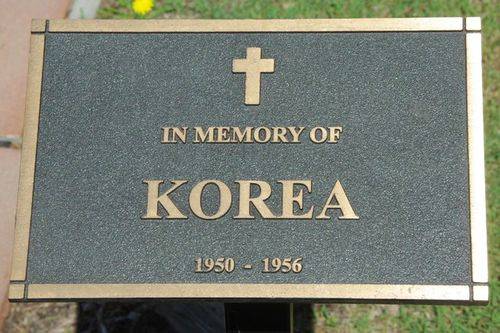 Korean Memorial Plaque : June 2014