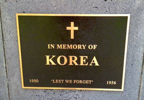 Korean War Plaque : November 2013 Korean War Plaque : November 2013