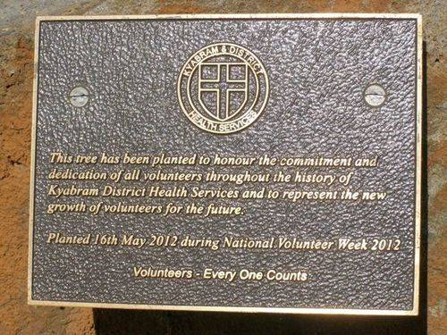 Volunteers Plaque : 25-04-2014
