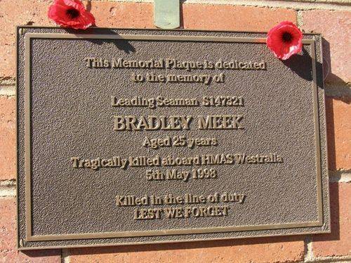 Bradley Meek Plaque : 16-June -2014 Bradley Meek Plaque : 16-June -2014