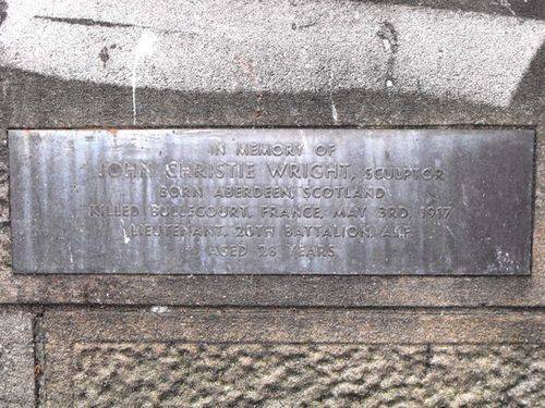 Lieutenant John Christie Wright Plaque