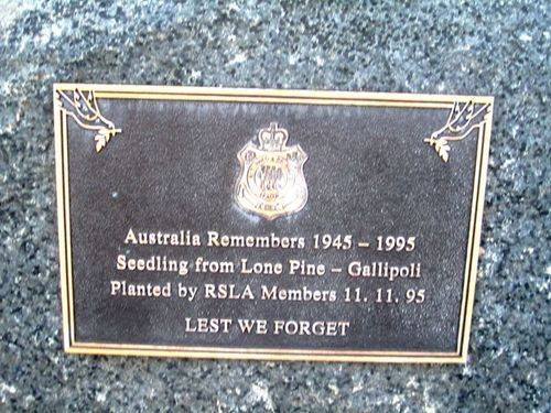 Lone Pine Plaque : 21-08-2012
