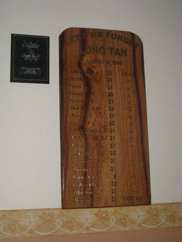 Long Tan Honour Roll : 29-06-2009 Long Tan Honour Roll : 29-06-2009