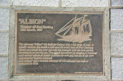 Lost Trading Vessel Albion Plaque