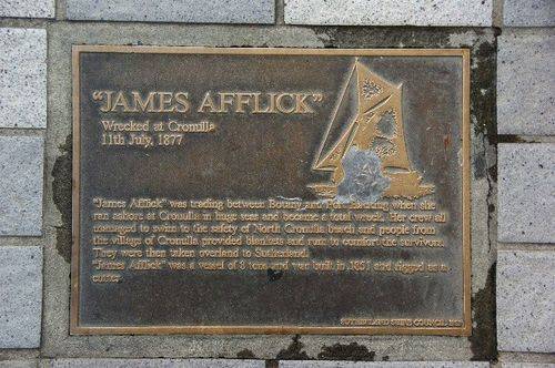 Lost Trading Vessel James Afflick Plaque