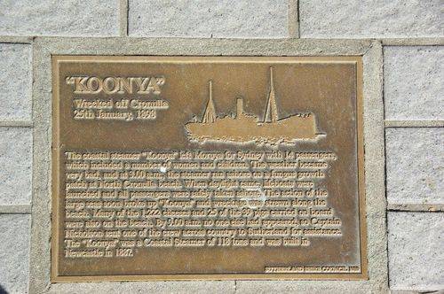 Lost Trading Vessel Koonya Plaque Lost Trading Vessel Koonya Plaque