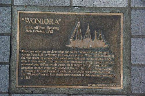 Lost Trading Vessel Woniora Plaque