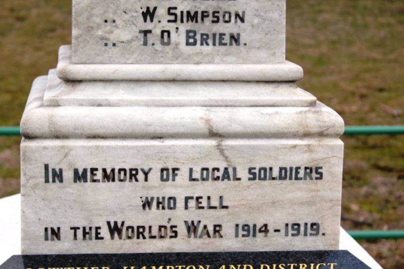 WW1 Inscription: 25-September-2016 (Roger Johnson) WW1 Inscription: 25-September-2016 (Roger Johnson)