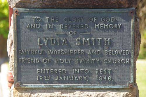 Lydia Smith Plaque / April 2013 Lydia Smith Plaque / April 2013