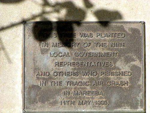 Mareeba Air Crash Inscription