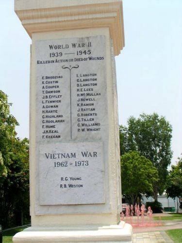 Mareeba War Memorial Front Inscription