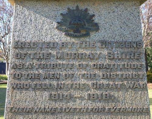 Mathoura War Memorial : 18-July-2012