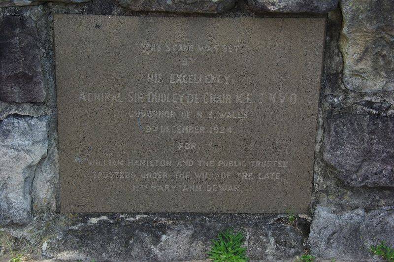 Mary Dewar Plaque : 19-September-2014 Mary Dewar Plaque : 19-September-2014