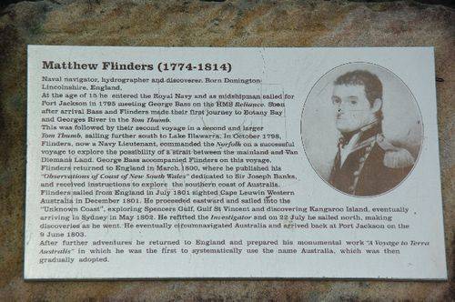 Matthews Flinders Plaque