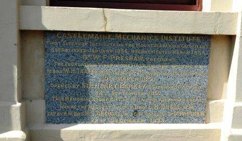 Mechanics Institute Memorial Stone : 09-June-2013 Mechanics Institute Memorial Stone : 09-June-2013