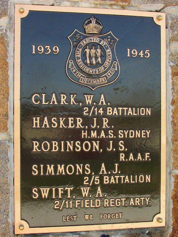 WW2 Plaque: 30-April-2015