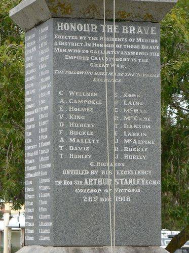 Merino War Memorial : 11-June-2011 Merino War Memorial : 11-June-2011