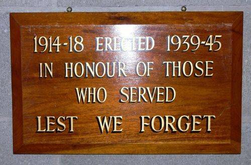 Methodist Church Honour Roll : 14-May-2013