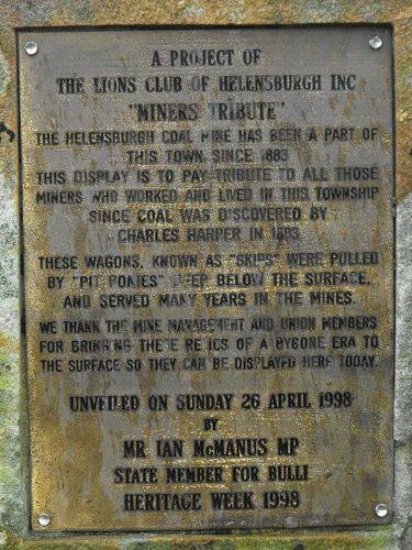 Miners Tribute Plaque