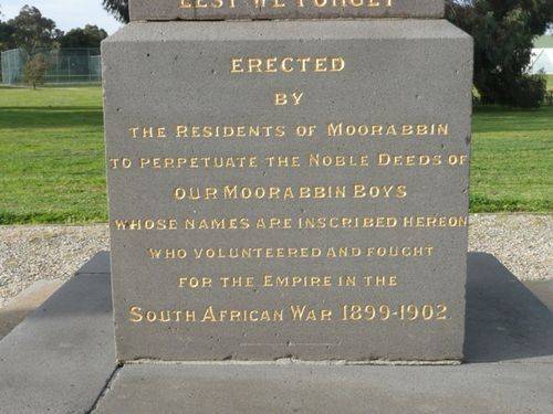 Moorabbin Boer War Memorial : 19-September-2012