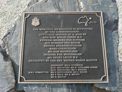 Moorabbin World War One Memorial : 19-September-2012